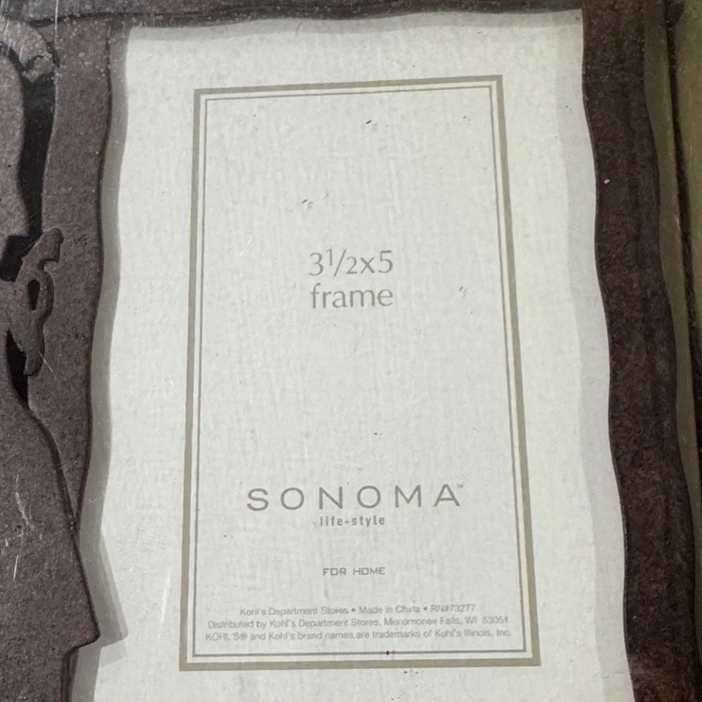Sonoma Rustic Cowboy Brown Metal Photo Frame 3 1/2 x 5